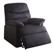 Home Square 2 Piece Upholstered Linen Woven Recliner Set in Black