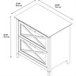 Home Square 2 Piece Lateral Filing Cabinet Set with 2 Drawer in Pure White Oak