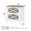 Home Square 2 Piece Lateral Filing Cabinet Set with 2 Drawer in White & Gray
