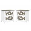 Home Square 2 Piece Lateral Filing Cabinet Set with 2 Drawer in White & Gray