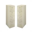 Home Square 2 Piece Metal Filing Cabinet Set with 4 Drawer in Putty/Beige