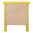 Home Square 2 Piece Solid Wood Nightstand Set with 3 Drawer in Yellow