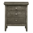 Home Square 2 Piece Solid Wood Nightstand Set with 3 Drawer in Gray