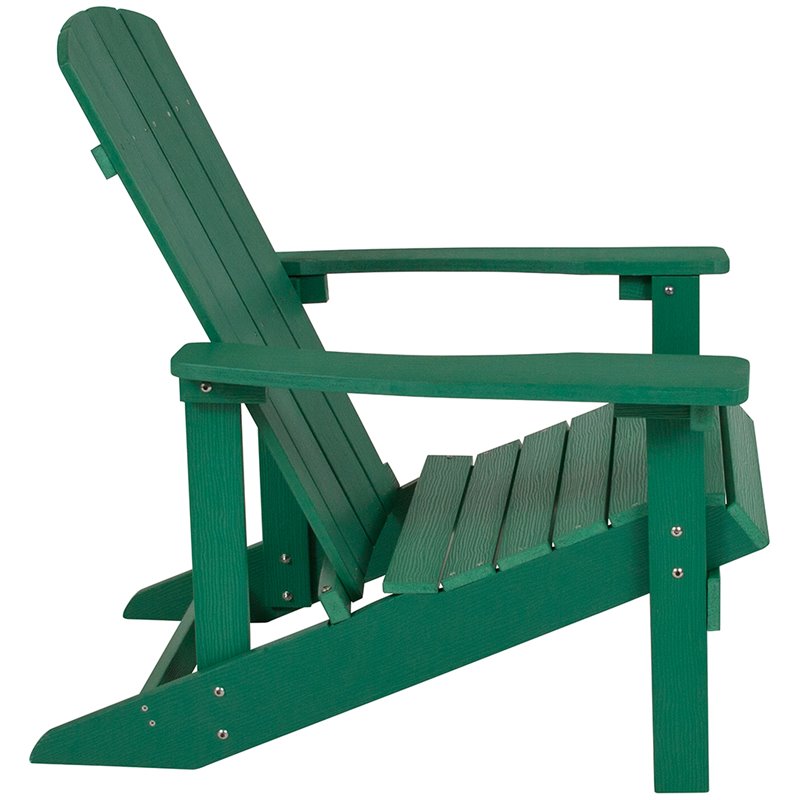 Home Square 2 Piece Faux Wood Adirondack Chair Set In Green