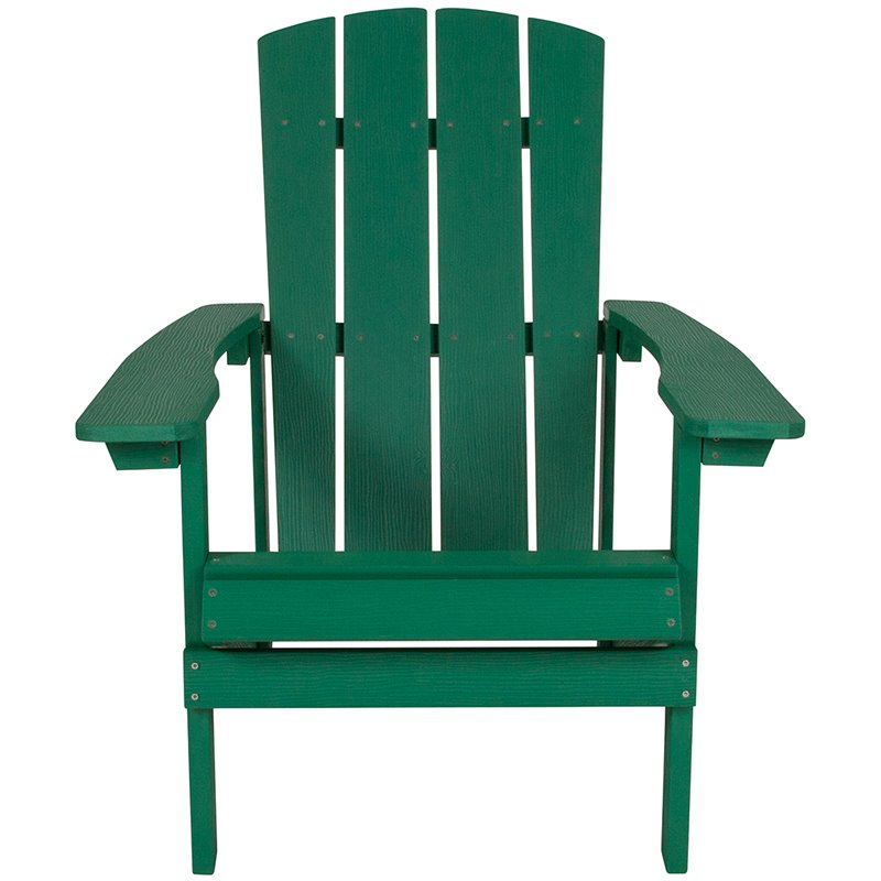 Home Square 2 Piece Faux Wood Adirondack Chair Set In Green