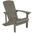 Home Square 2 Piece All-weather Faux Wood Adirondack Chair Set In Gray