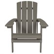 Home Square 2 Piece All-weather Faux Wood Adirondack Chair Set In Gray