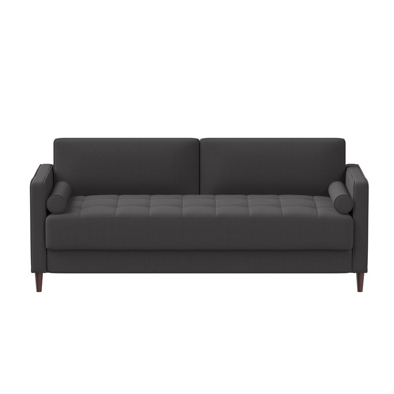 Home Square 2 Piece Fabric Upholstery Sofa Set in Heather Gray