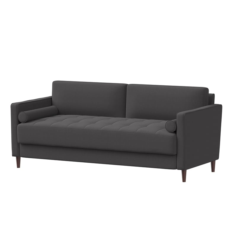 Home Square 2 Piece Fabric Upholstery Sofa Set in Heather Gray