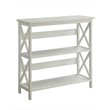 Home Square 2 Piece Solid Wood Bookcase Set with Two Shelf in White