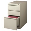 Home Square 2 Piece Mobile Pedestal Filing Cabinet Set with 3 Drawer in Gray