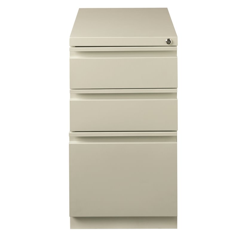 Home Square 2 Piece Mobile Pedestal Filing Cabinet Set with 3 Drawer in Gray