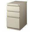 Home Square 2 Piece Mobile Pedestal Filing Cabinet Set with 3 Drawer in Gray