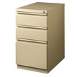 Home Square 2 Piece Mobile Pedestal Filing Cabinet Set with 3 Drawer in Beige