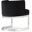Home Square 2 Piece Velvet Dining Chair Set with Gold Metal Base in Black
