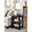 Home Square 2 Piece Square Solid Wood End Table Set in Black
