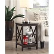 Home Square 2 Piece Square Solid Wood End Table Set in Espresso