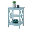 Home Square 2 Piece Square Solid Wood End Table Set in Sea Foam Green