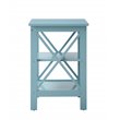 Home Square 2 Piece Square Solid Wood End Table Set in Sea Foam Green