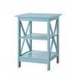 Home Square 2 Piece Square Solid Wood End Table Set in Sea Foam Green