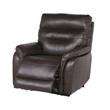 Home Square 2 Piece Leather Power Recliner Chair Set in Dark Brown