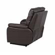 Home Square 2 Piece Leather Power Recliner Chair Set in Dark Brown