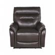 Home Square 2 Piece Leather Power Recliner Chair Set in Dark Brown