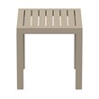 Home Square 2 Piece Square Resin Patio Side Table Set in Dove Gray