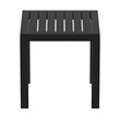 Home Square 2 Piece Square Resin Patio Side Table Set in Black