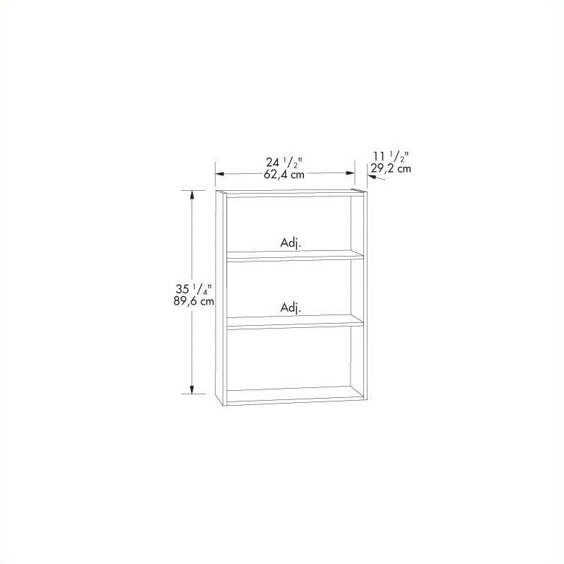 Home Square 2 Piece Modern Engineered Wood Bookcase Set in Cinnamon Cherry