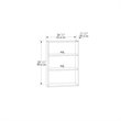 Home Square 2 Piece Modern Engineered Wood Bookcase Set in Cinnamon Cherry