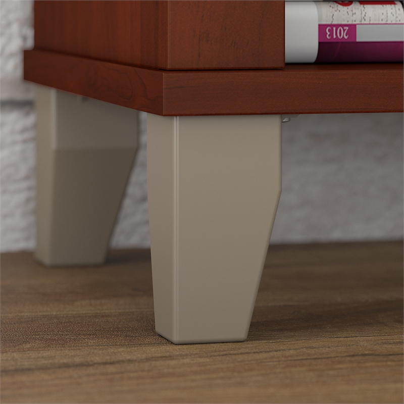 Home Square 2 Piece Engineered Wood Bookcase Set with 5 Shelf in Hansen Cherry