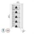 Home Square 2 Piece Engineered Wood Bookcase Set with 5 Shelf in White
