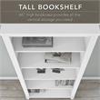 Home Square 2 Piece Engineered Wood Bookcase Set with 5 Shelf in White