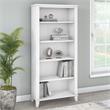Home Square 2 Piece Engineered Wood Bookcase Set with 5 Shelf in White