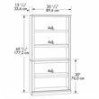 Home Square 2 Piece Wood Bookcase Set with 5 Shelf in Oiled Oak
