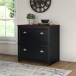 Home Square 2 Piece Engineered Wood Filing Cabinet Set in Antique Black