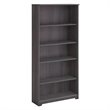 Home Square 2 Piece Engineered Wood Tall Bookcase Set in Heather Gray