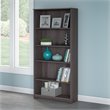 Home Square 2 Piece Engineered Wood Tall Bookcase Set in Heather Gray