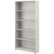 Home Square 2 Piece Engineered Wood Tall Bookcase Set in Linen White Oak