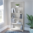 Home Square 2 Piece Engineered Wood Tall Bookcase Set in Linen White Oak