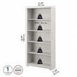 Home Square 2 Piece Engineered Wood Tall Bookcase Set in Linen White Oak