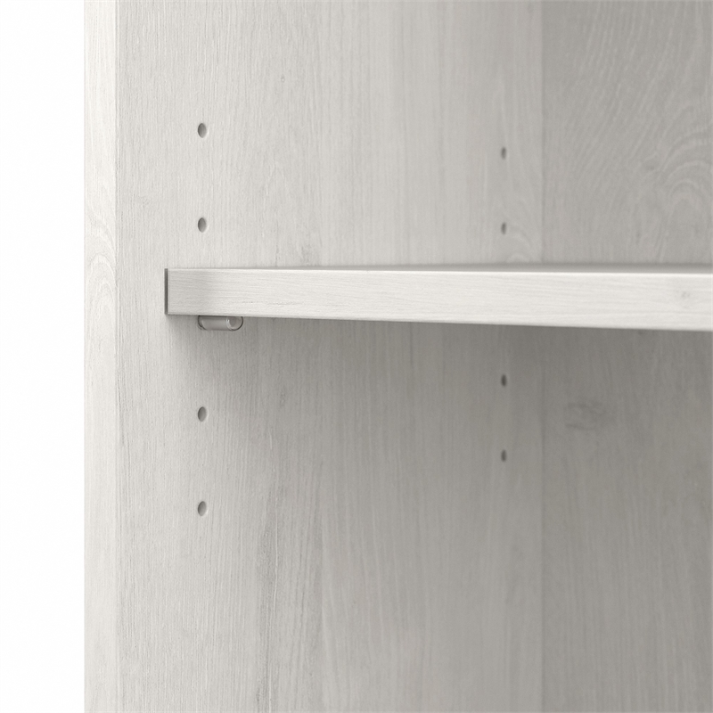 Home Square 2 Piece Engineered Wood Tall Bookcase Set in Linen White Oak