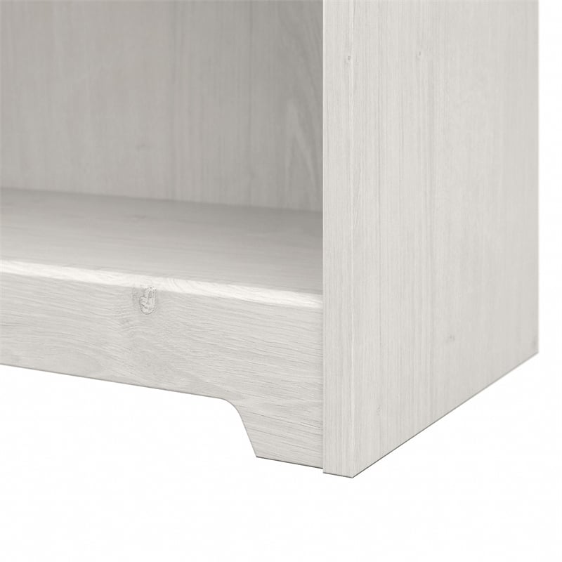 Home Square 2 Piece Engineered Wood Tall Bookcase Set in Linen White Oak