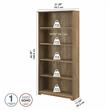 Home Square 2 Piece Engineered Wood Tall Bookcase Set in Reclaimed Pine