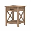 Home Square 2 Piece Engineered Wood End Table Set with Storage in Reclaimed Pine