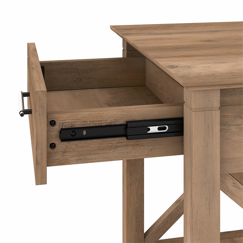 Home Square 2 Piece Engineered Wood End Table Set with Storage in Reclaimed Pine