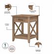 Home Square 2 Piece Engineered Wood End Table Set with Storage in Reclaimed Pine
