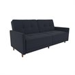 Home Square 2 Piece Coil Linen Convertible Sleeper Sofa Set in Navy Blue