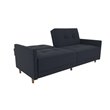 Home Square 2 Piece Coil Linen Convertible Sleeper Sofa Set in Navy Blue